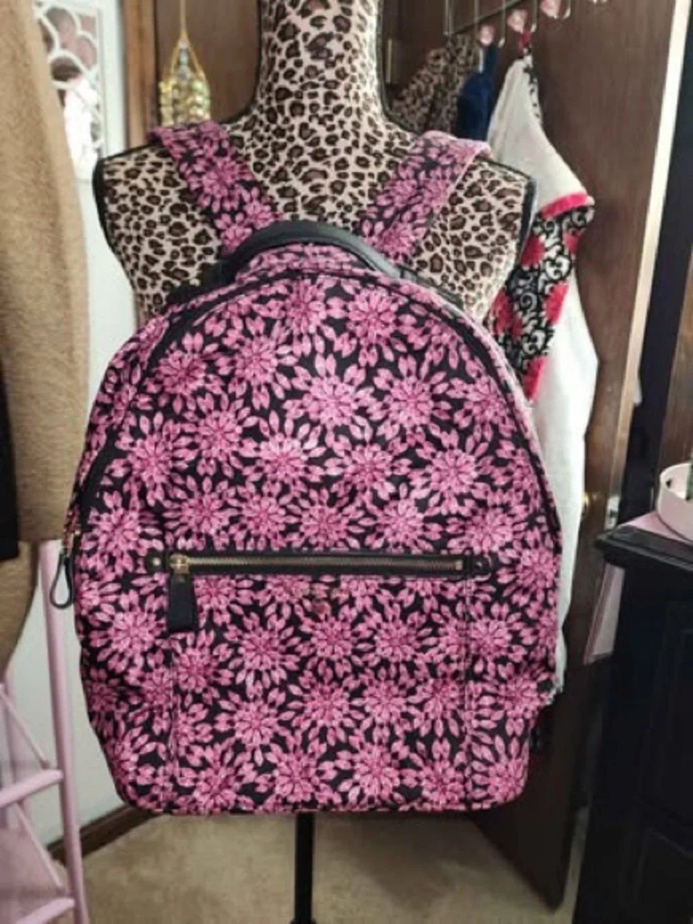 Michael Kors Pink Floral Backpack, Crossbody & Pouch Set